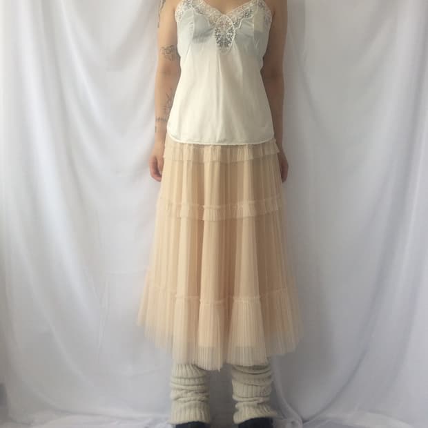 Lace slip sleeveless