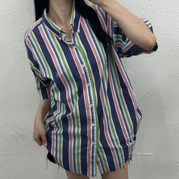 폴로 랄프로렌 스카이블루포니 스트라이프 셔츠 XL
