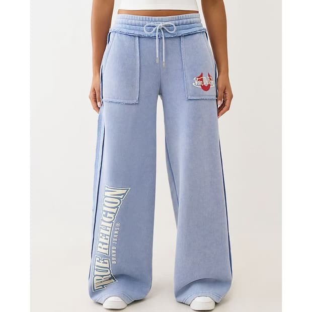 트루 릴리젼 X 본더치 워시드 와이드 스웻팬츠