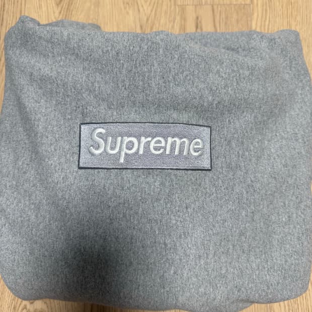 슈프림 24fw 박스로고 후드 헤더 그레이 L 사이즈