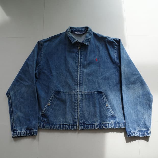 90s 폴로 랄프로렌 데님 해링턴 데님 자켓 L