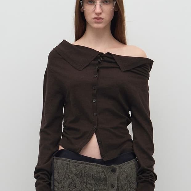 Lcdc 오프숄더 가디건