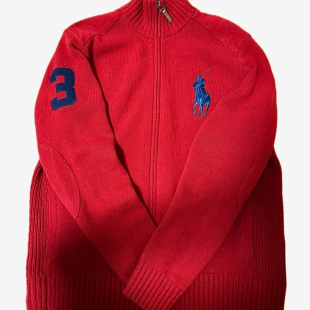 폴로 투웨이 니트 집업 L 