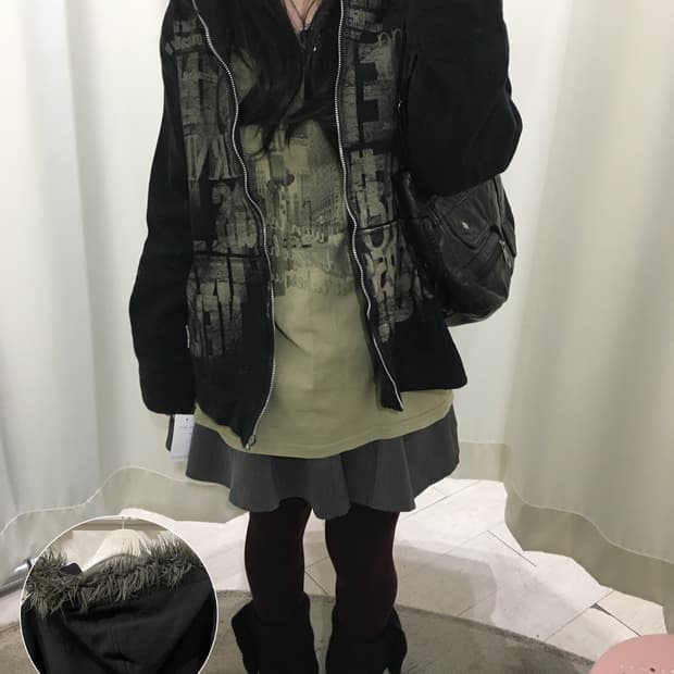 berning sho fur hoodie jk