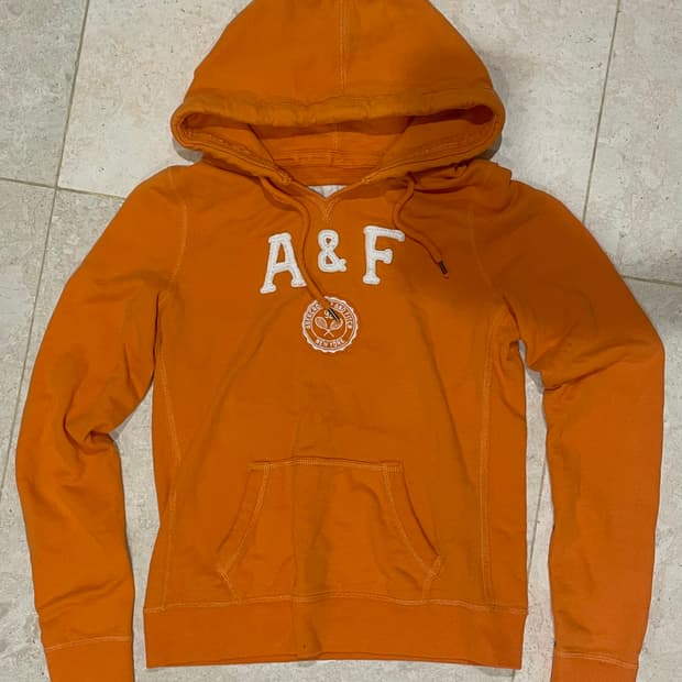 아베크롬비 앤 피치 빈티지 후드티 오렌지
