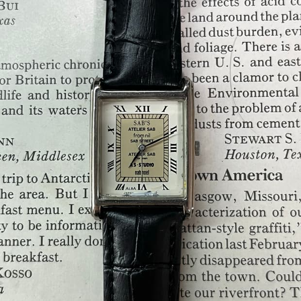 SEIKO ALBA 탱크 쿼츠 SABS 에디션