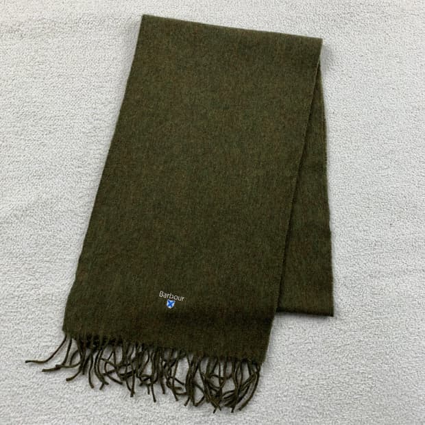 바버 자수로고 멜란지 울 머플러 목도리 스카프 