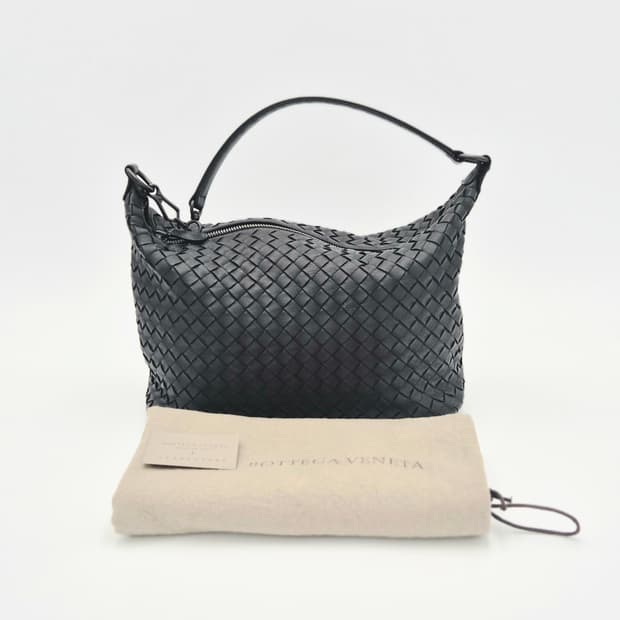 보테가베테나 인트레치아토 나파 스몰 토트백