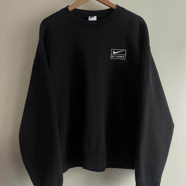 나이키 스투시 맨투맨 블랙 L