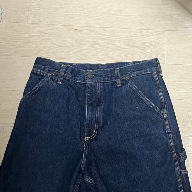 칼하트 WIP 스미스 데님 싱글 니 쇼츠 블루 31