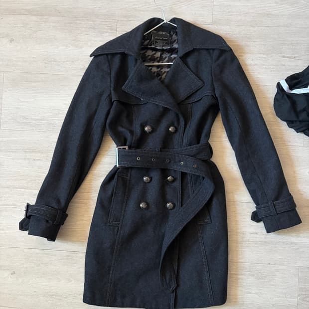 코트 갸루 금장 벨트 큐빈 파우닝 데라 오네갸루