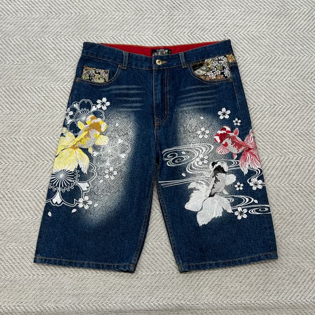 재패니즈 오리엔탈 데님 쇼츠 r3983