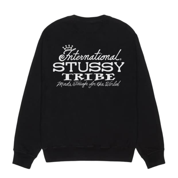 새상품) 스투시 이스트 피그먼트 다이드 크루 블랙 XXL