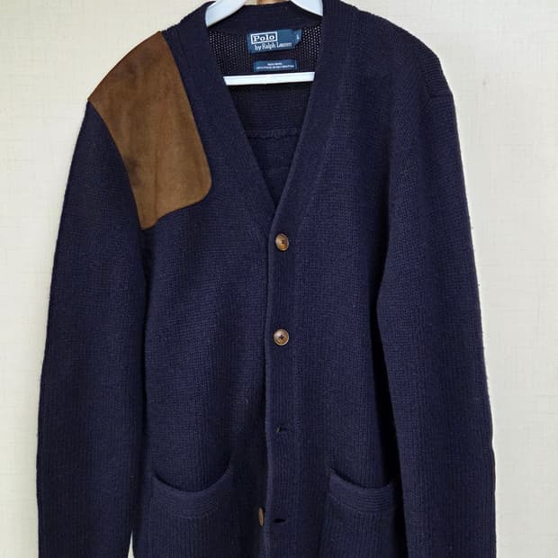 폴로 랄프로렌 네이비 울 가디건