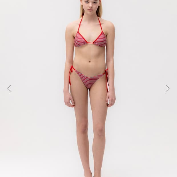 (새상품) 글로니 G STRIPE BIKINI SET 레드 판매