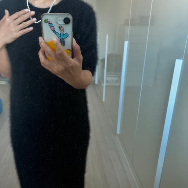 꾸레쥬 앙고라 원피스 