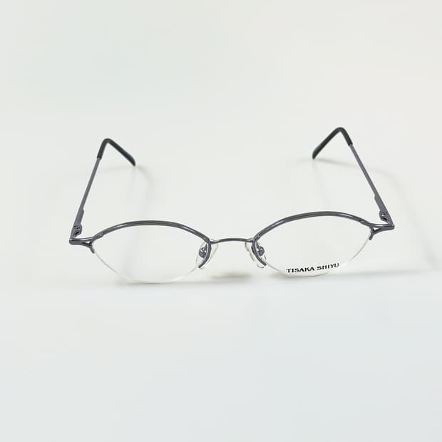 90s TISAKA SHIYU 반무테 오벌 프레임 빈티지 안경