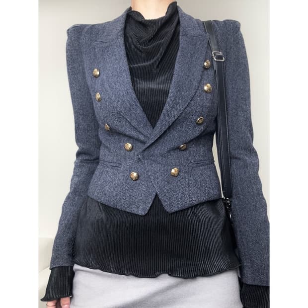 빈티지 네이비 블레이저 울 자켓