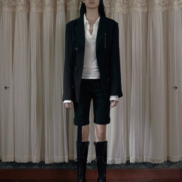 [새상품]보헤미안서울 싱글 스트링 블레이저 블랙