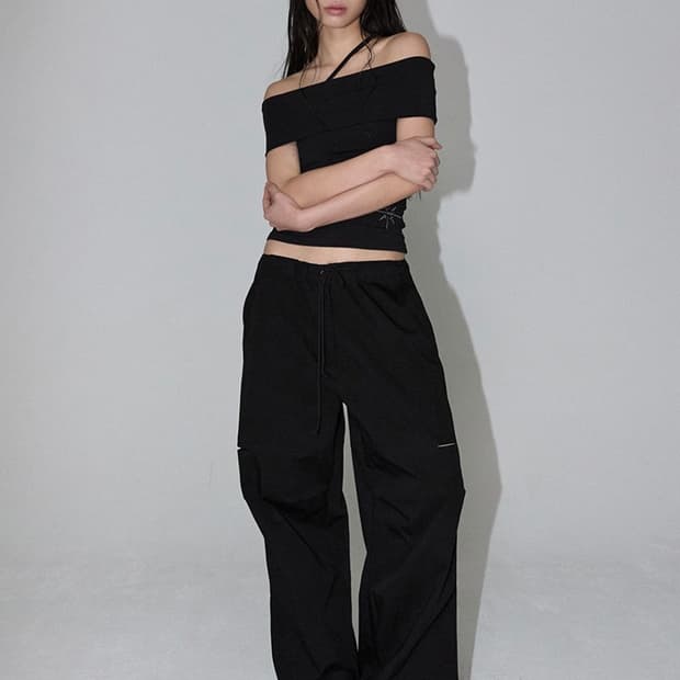 이네기 Organic Slit String Pants