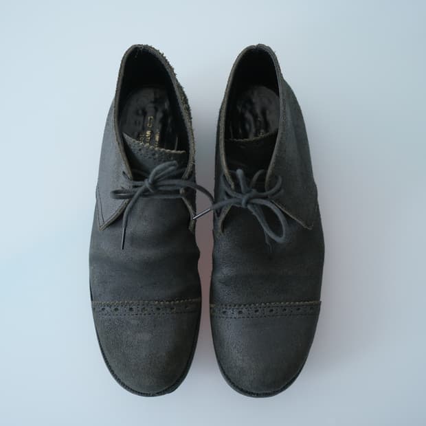 damaged derby shoes