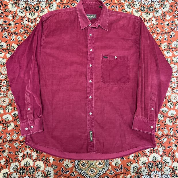 [L] 팀버랜드 빈티지 버건디 코듀로이 셔츠