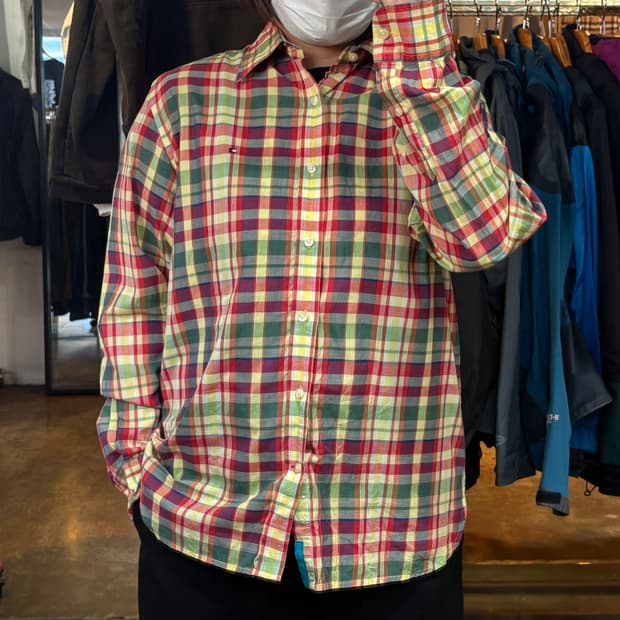 타미힐피거 체크 셔츠