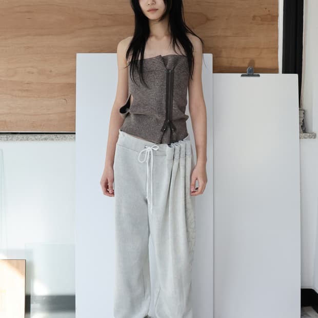 울리카상투스 curtain jersey pants (ivory)