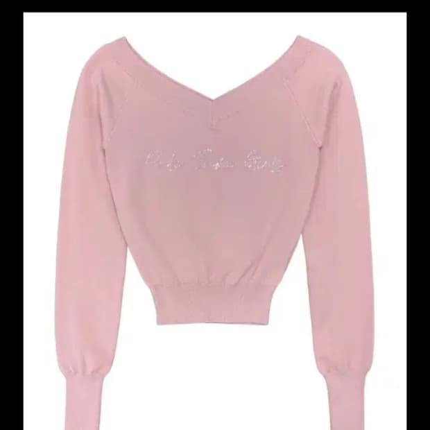 새상품) 페일제이드 큐빅 레터링 니트 핑크 m