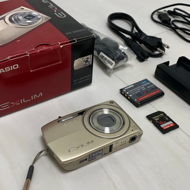 [풀박] 카시오 Z2300 아일릿 모카 디카 카메라 풀세트