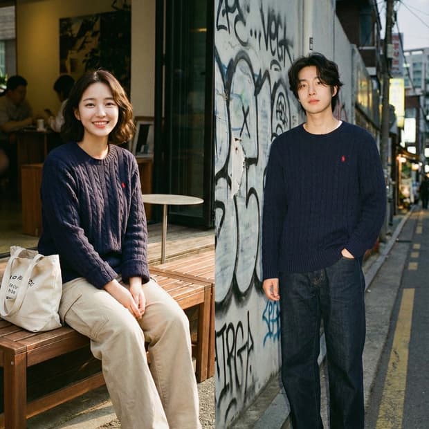 POLO Ralph Lauren Navy Cable Knit (XXL)