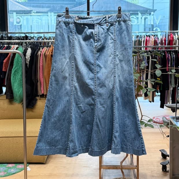 폴로 랄프로렌 진스 데님 미디스커트 