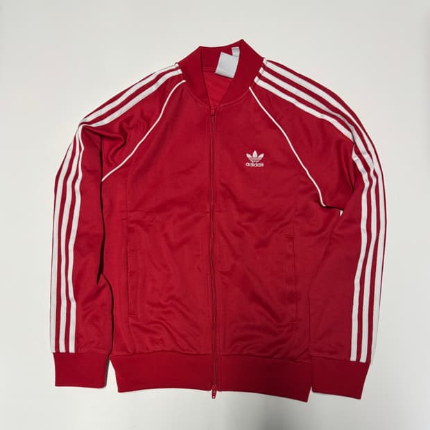 아디다스 슈퍼스타 레드 삼선 트랙탑 져지 L