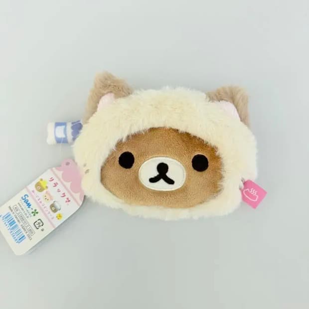 리락쿠마 고양이 목욕탕 네코 동전지갑