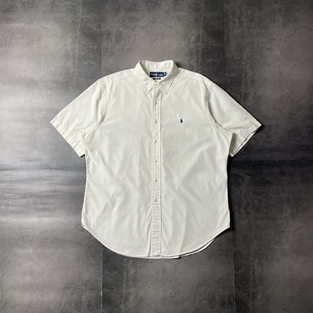 RALPH LAUREN 랄프로렌 빈티지 화이트 반팔 셔츠 A00758
