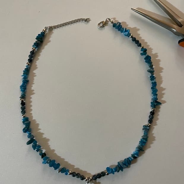 블루 원석 목걸이