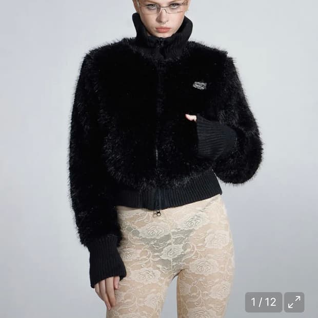 스컬프터 Faux Fur Zip-up 퍼 자켓