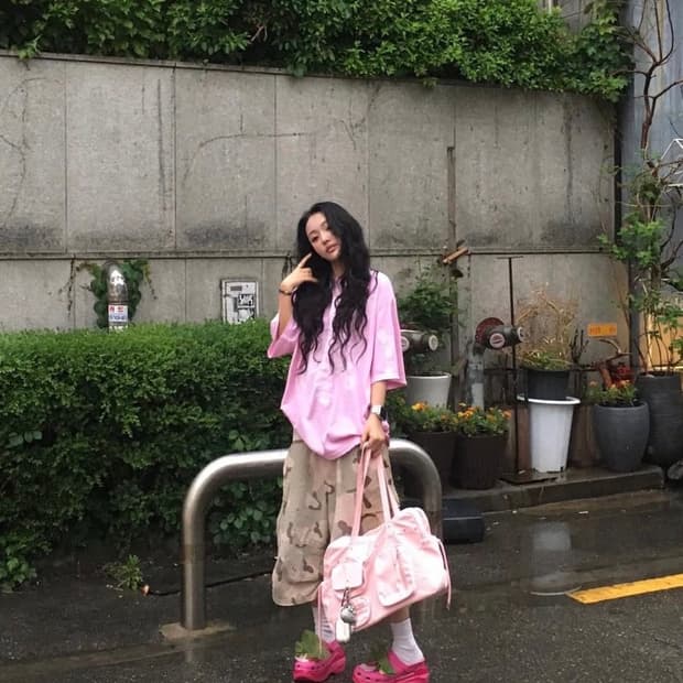 스키즘인듀싱 RIB CAGE T SHIRT PINK