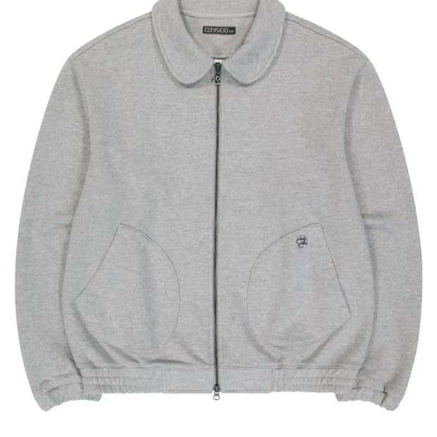 코이세이오 라운드 트랙집업 멜란지그레이