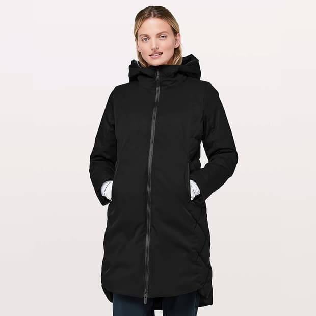 룰루레몬 사이드 퀼팅 후드 다운 점퍼