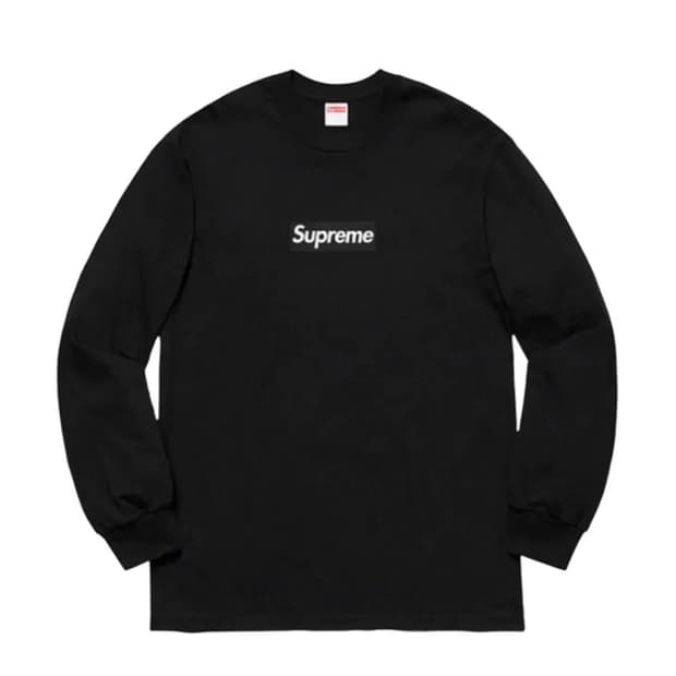 L) 슈프림 박스로고 롱슬리브 블랙 - 20fw