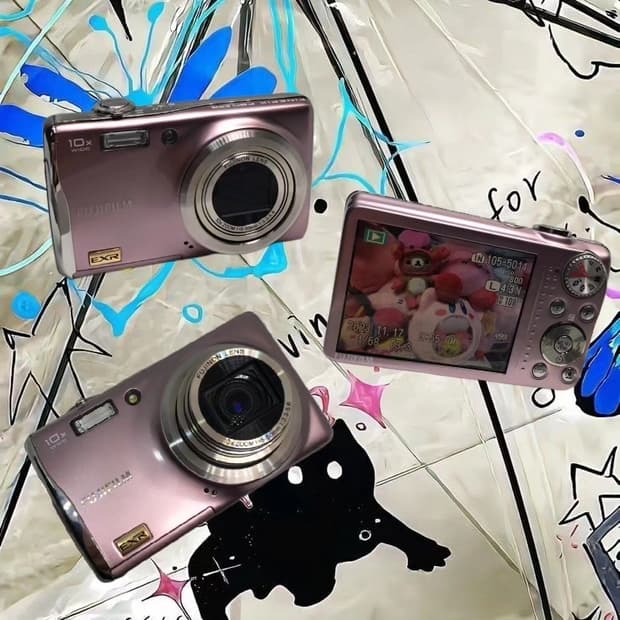 후지필름 Finpix F80EXR 핑크 빈티지디카 
