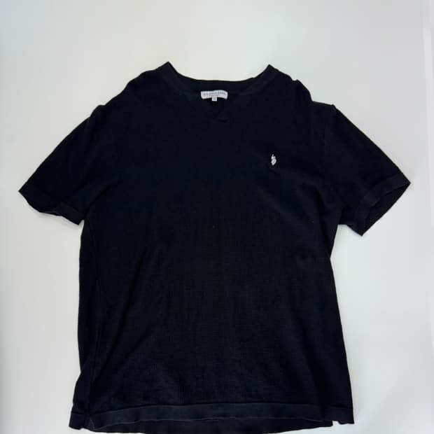 US폴로 헨리넥 와플 린넨 반팔 니트 2XL~3XL