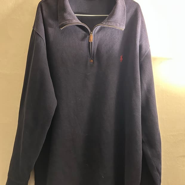 폴로 네이비 히프집업 