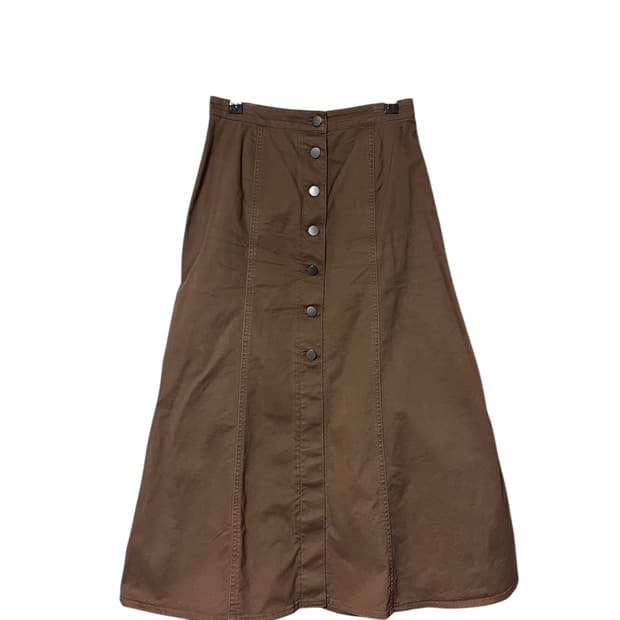 일본 유니클로 빈티지 브라운 롱 스커트