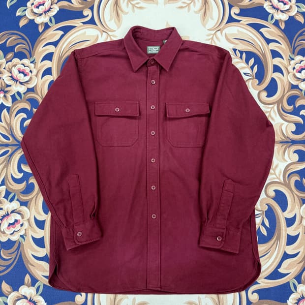 (L)00s 엘엘빈 L.L.Bean 플란넬 투포켓 셔츠(버건디)