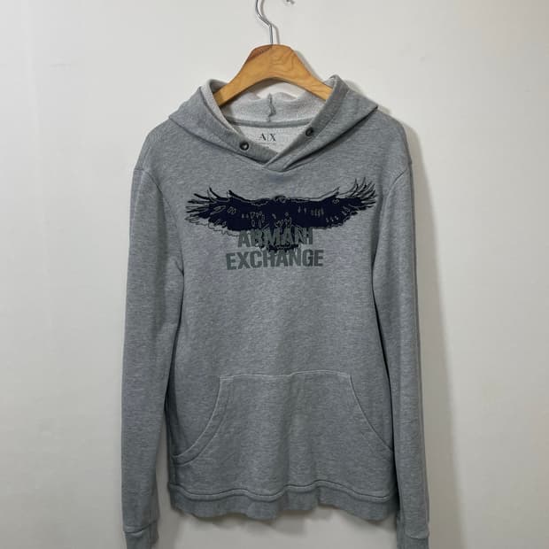 알마니익스체인지 메인로고 후드 M - M34 