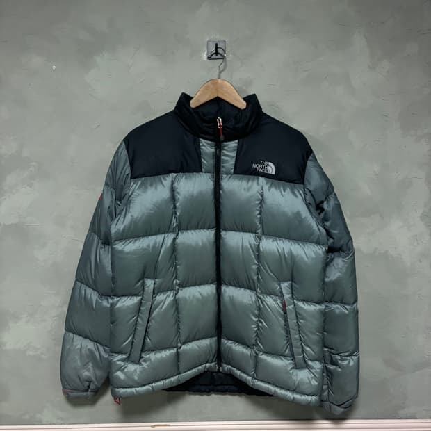 노스페이스 800 로체 구스다운 패딩 그레이