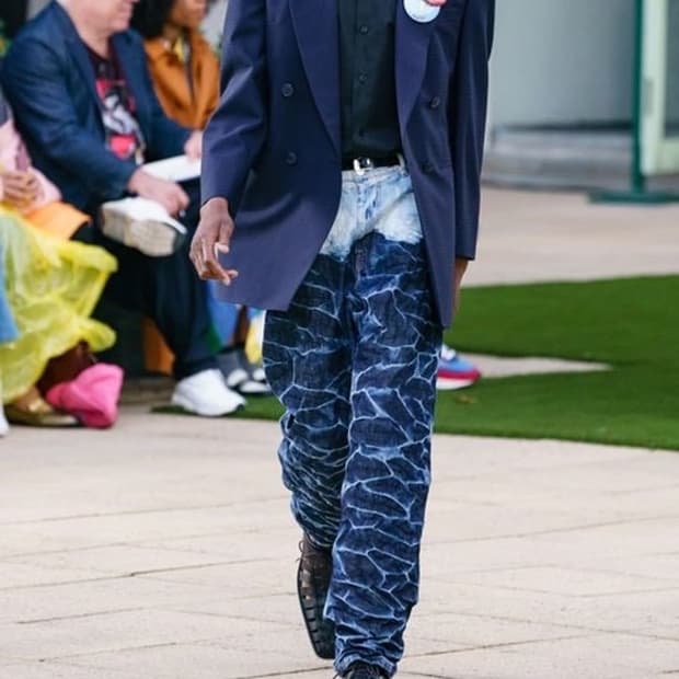 마틴로즈 크링클 데님 진