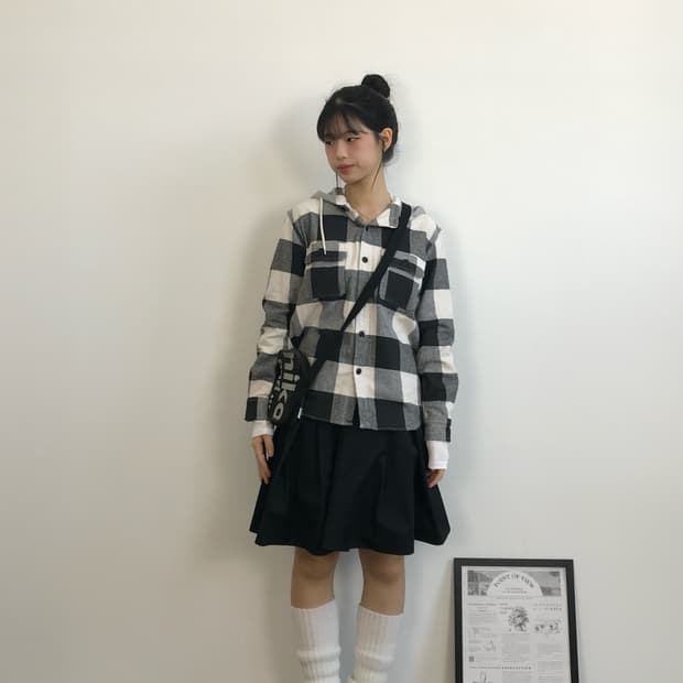 ILLS Buffalo Check Hooded Shacket